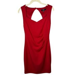 Guess Red Ruched Sleeveless Sweetheart Neckline Mini Dress Women's 8